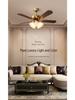 Retro American Chandelier Fan with LED Light for Living Room or Bedroom