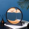 7/12inch Moving Sand Art Picture Round Glass 3D Deep Sea Sandscape In Motion Display Flowing Sand Frame Relaxing Desktop Decor
