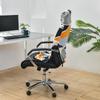 Coprisedia da ufficio con cerniera resistente, coprisedia da scrivania elasticizzato lavabile stampato, coprisedia da computer con schienale alto, coprisedile per sedia da ufficio