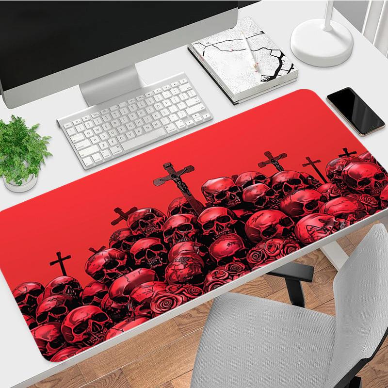 Skulls Crosses Xl Gaming Mouse Pad Nonslip Rubber Base Stitched Edge Waterproof Desk Mat For Pc Laptop Gamer Office Computer Accessories C929610