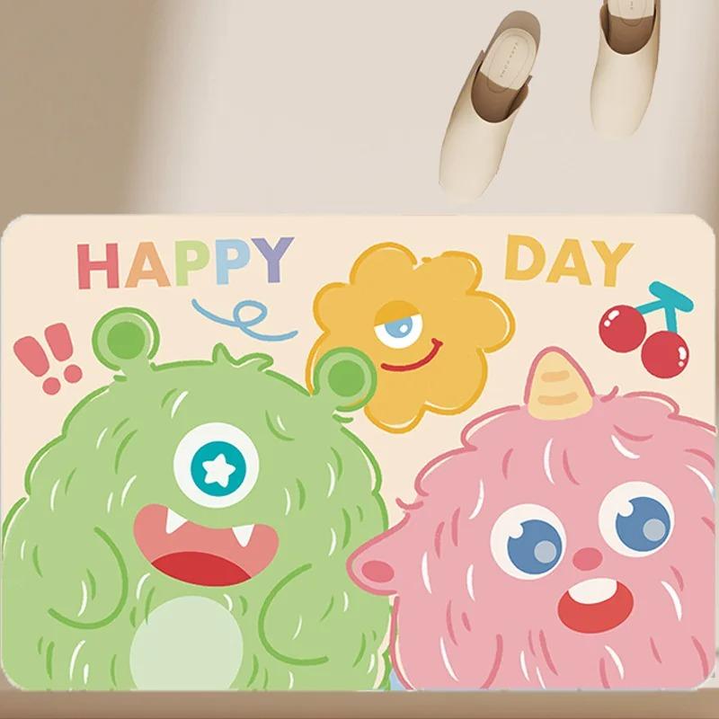 Cute Cartoon Pattern Door Front Mat Decoration Home Bathroom Floor Mat 40x60cm