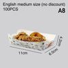50/100Pcs Disposable French Fries Box Food Fried Chicken Packaging Box Party Supplies Food For Kids Birthday Tray