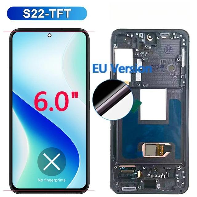 6.1 TFT LCD для Samsung Galaxy S22 5G Дисплей LCD Сенсорный Экран Дигитайзер для Samsung S22 5G S901B Замена Дисплея LCD TFT European version белый