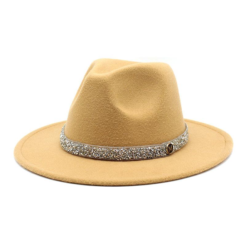 Spring And Autumn Simple Temperament Fairy Hat Woolen Hat Women'S Concave Travel Felt Top Hat