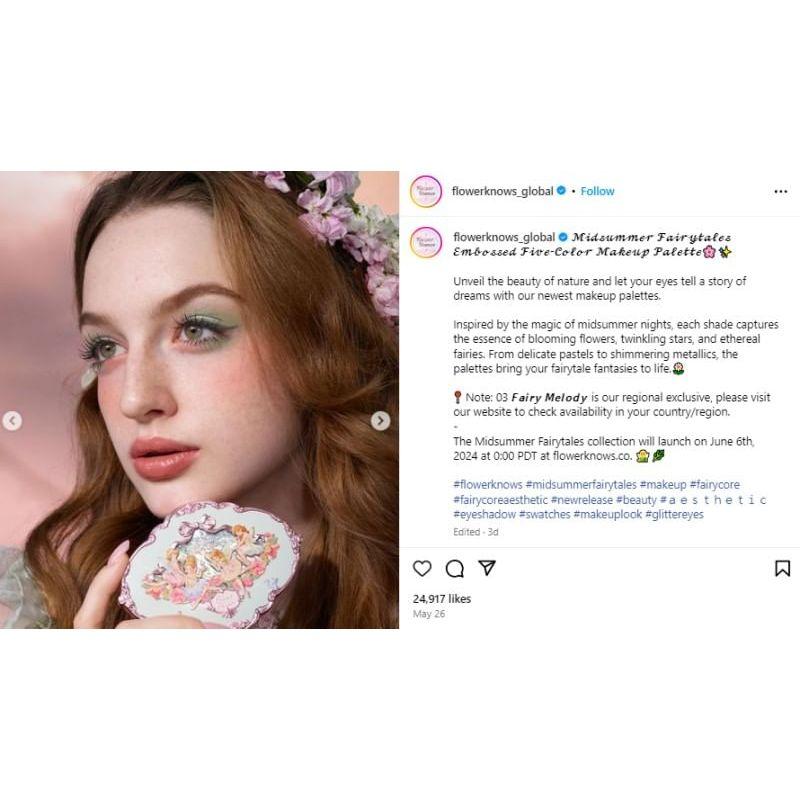 Flower Knows - Midsummer Fairytales Embossed Five-Color Makeup Palette - 03