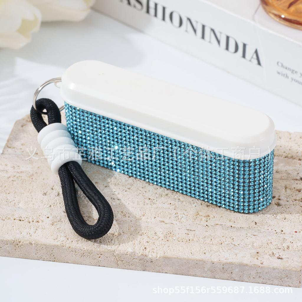 Diamond-encrusted medicine box Portable carry-on small medicine packing box 7 days a week Medicine box compartment storage box