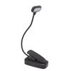 LED Clip On Reading Light Eye Protection 3 Level Brightness Flexible Neck Portable Book Night Light for Home Travel