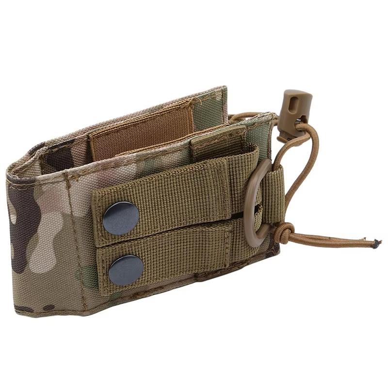 DIZETION Tactical Radio Pouch Hunting Walkie Talkie Holder Interphone Hanging Bag Molle Nylon Magazine Pouch