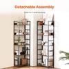 Metal Bookshelf Rustic Bookshelf 14-Tier for Living Room Bedroom & Office
