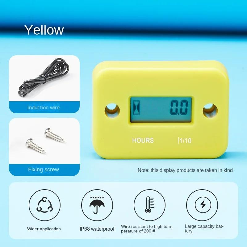 

Motorcycle Speedometer Resistant and Waterproof Instrument, Motorboat, ATV, LCD Sensor Timer, Speedometer, High Temperature жёлтый