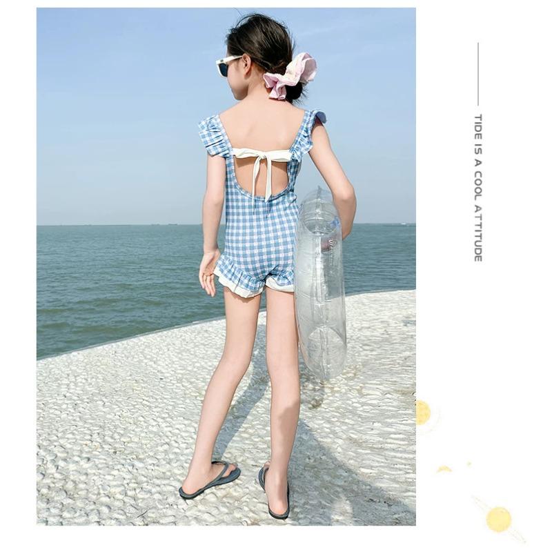 New Arrival Stylish Polyester Girls' Swimwear – Summer Vacation One-Piece Swimsuit for Young Girls