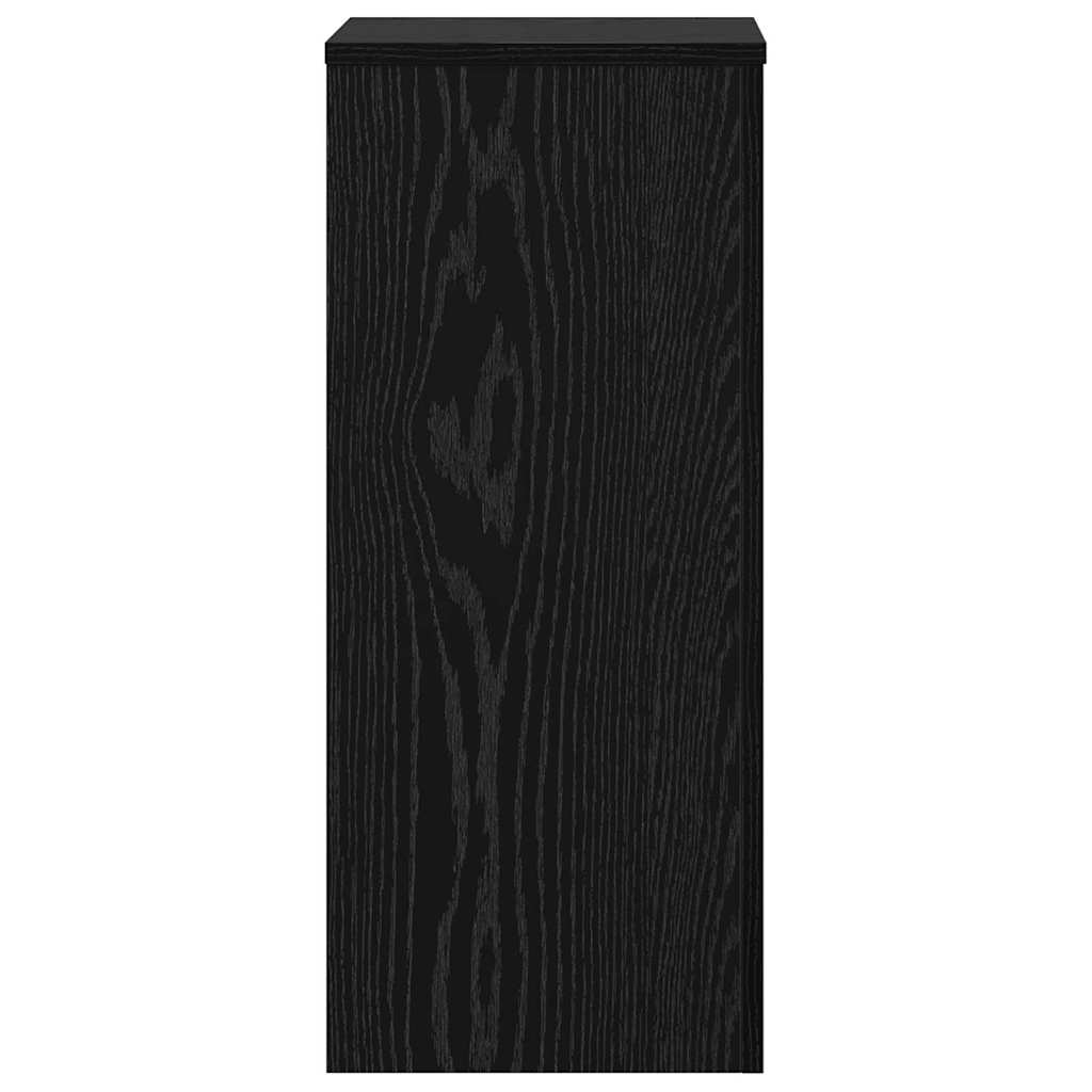 Plant Stand 2 Pcs Black Oak Effect 30 X 30 X 70 Cm