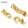 14K Goldplattiertes Messing Glatte Perlenverschlüsse Verbinder, Schloss Für Schmuck, Befestigungsverschlüsse Für DIY Armband Halskette Herstellung Zubehör