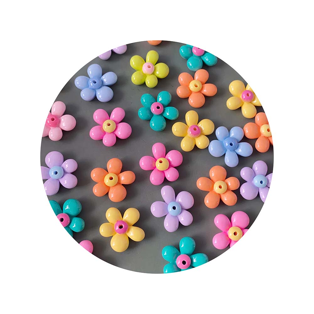 New 30mm Acrylic Flower Beads Loose Spacer Beads for Jewelry Making DIY Handmade Bracelets Accessory Pen Beads Charms 30mm 30mm-100pcs/bag