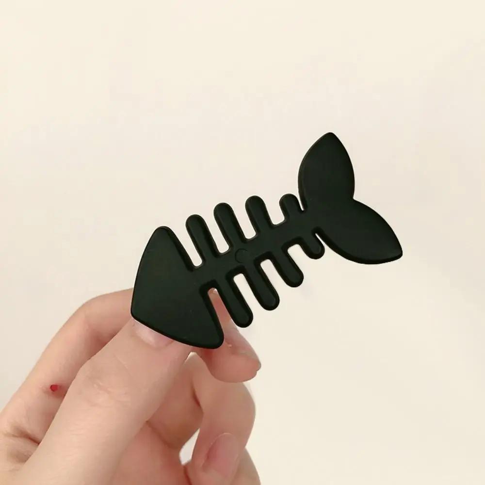 Simple Animal Fish Bone Hair Clip Plastic Headwear Geometry Hair Accessories Y2k Barrettes Girls