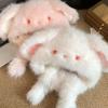 Little Rabbit Winter Plush Hat Anti-cold Fluffy Ear Protection Cap Rabbit Ears Warmer Hat  Women