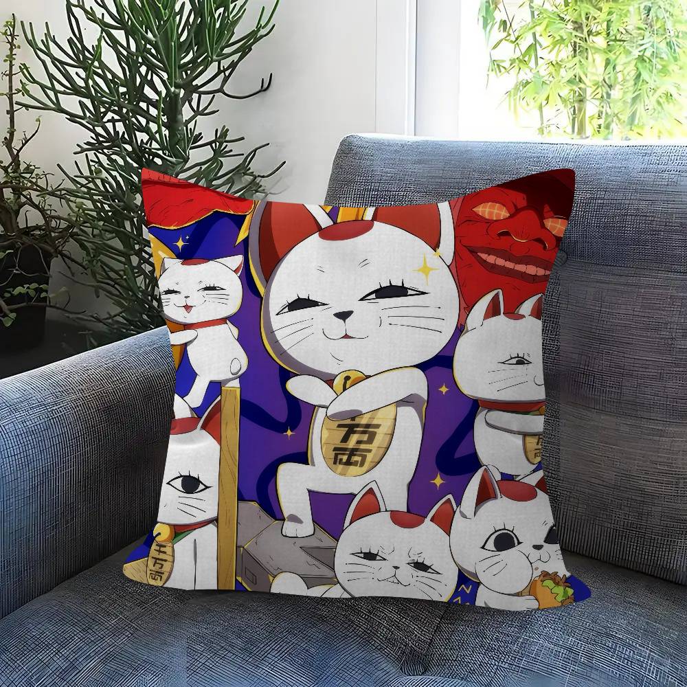 Anime T-Turbo Granny Cat Pillow Cushion Cover Pillowcase Living Room Sofa Home Decor