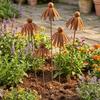 Wetterbeständiger Metall-Gänseblümchen-Pfahl Lange Pfähle Gebogener Blütenblatt-Pfahl Rustikale Gartendekoration Veranda Weg