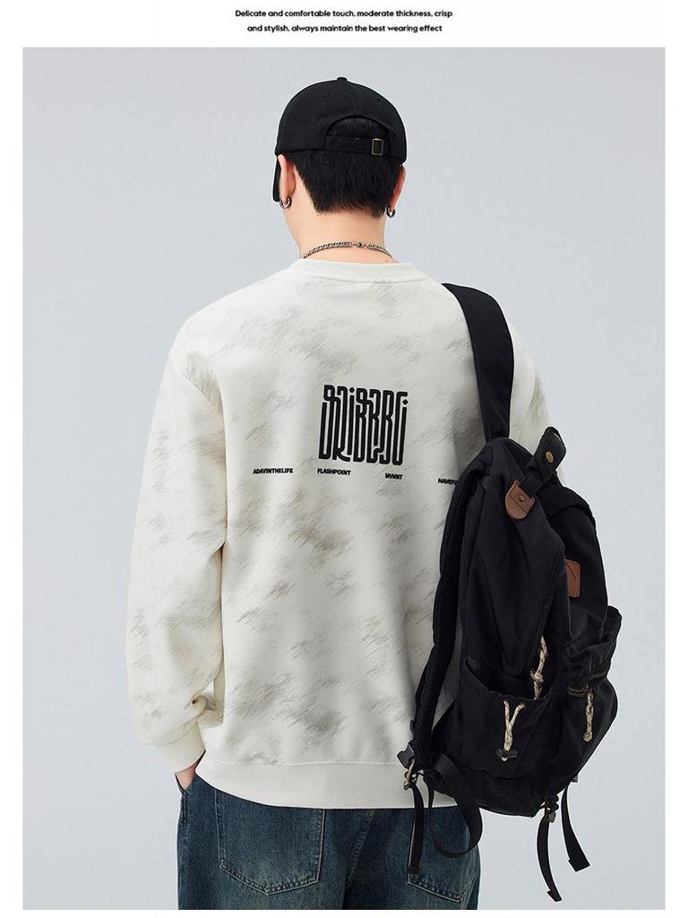 Men's Retro Cloud Heavyweight Hoodie: Trendy, Loose-Fit, Long-Sleeved, Perfect for Spring & Autumn