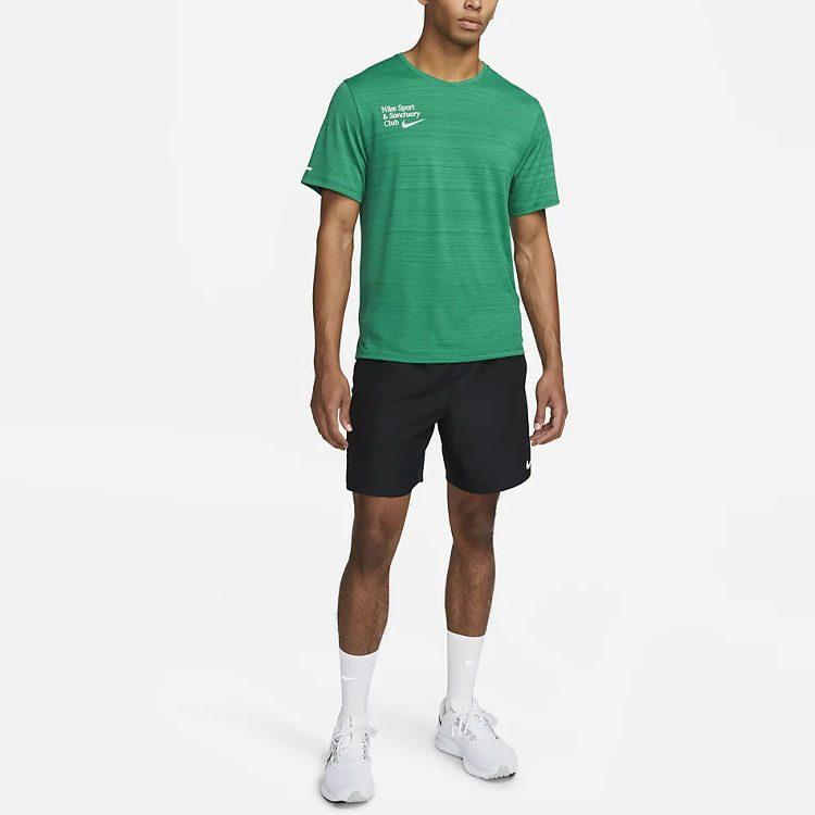 Nike T Shirts Men's Malachite Crew Neck Moderate Straight Fit FB9037-365