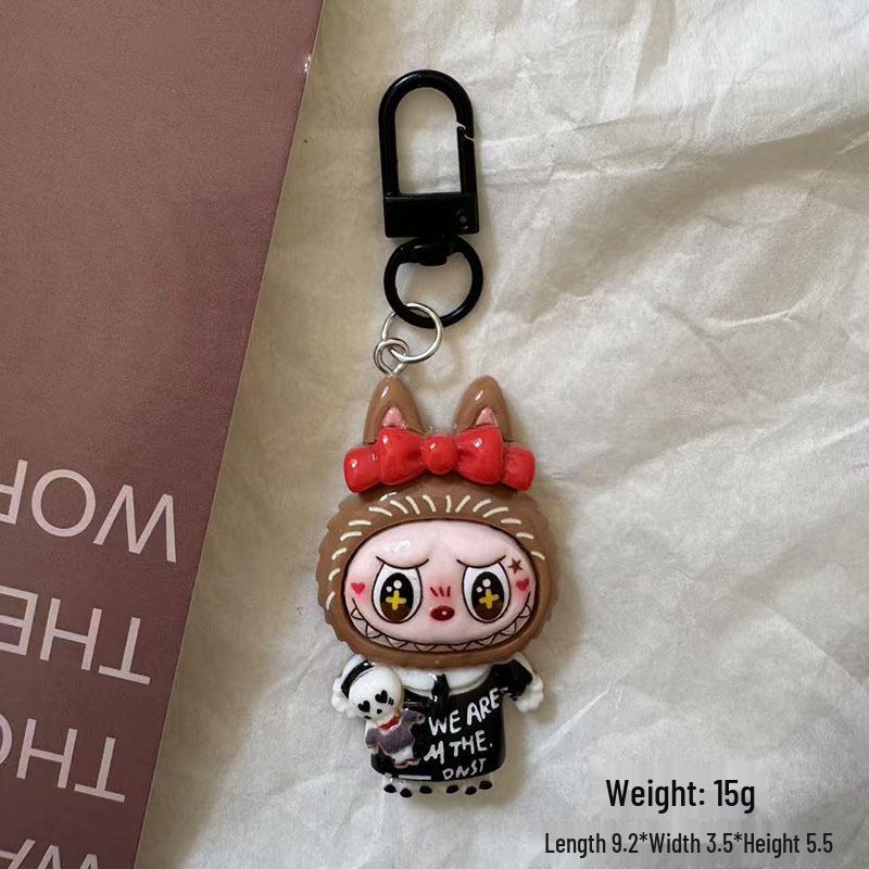 Large Cartoon Resin Doll Keychain Pendant for Backpacks - DIY Accessories