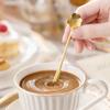 Stainless Steel Long Handle Coffee Spoon Flower Shaped Dessert Mixing Spoon for Kitchen Cafe Home Use Durable Design