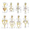 Zircon Heart Belly Button Ring For Women Girls Body Piercing Stainless Steel Navel Ring Beach Jewelry