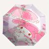 Strawberry My Melody Automatic Opening and Closing Cartoon Umbrella - Lightweight 3-Fold Design, Suitable for Fans, Travel, Daily Use - Official Produ