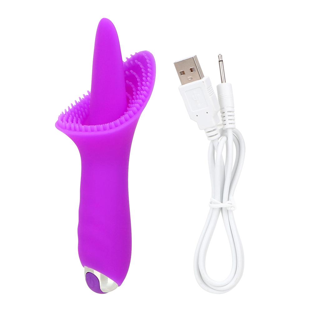 Tongue Vibrator Sex Toy for Women Pussy Clitoris Stimulator Female Masturbator Silicone Oral Licking 10 Speed