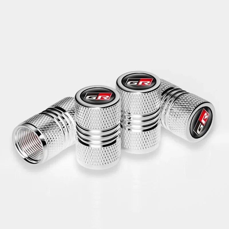 

4шт GR Sport Logo Автомобильные шины Колпаки штока воздушного клапана Крышки