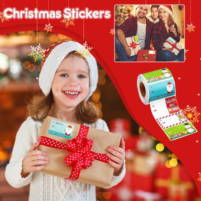 500 Pieces Christmas Gift Tags Sticker Name Tags For Christmas Presents Gift Labels