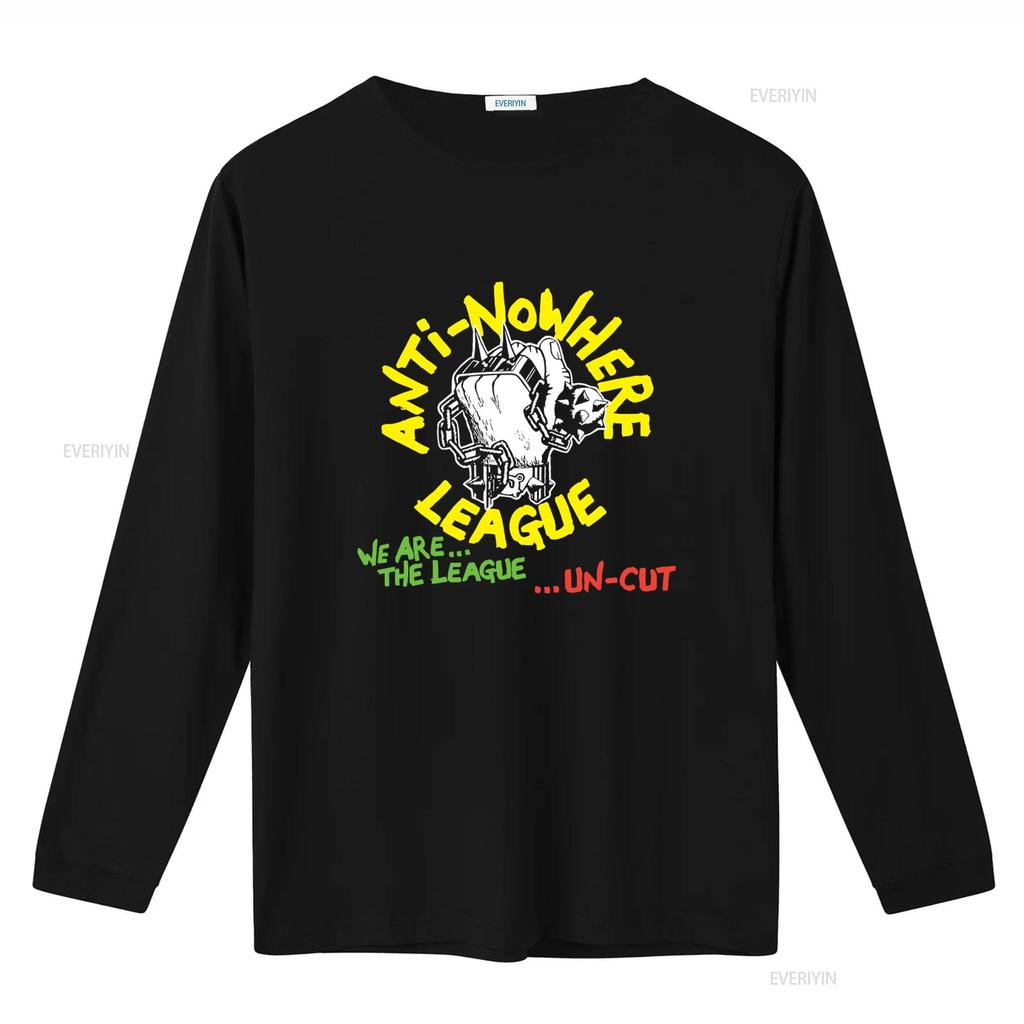 Anti Nowhere League Band Un Cut T shirt Punk Rock Style with Bold Design vintage Washed Comfortable Casual Stretched Slightly