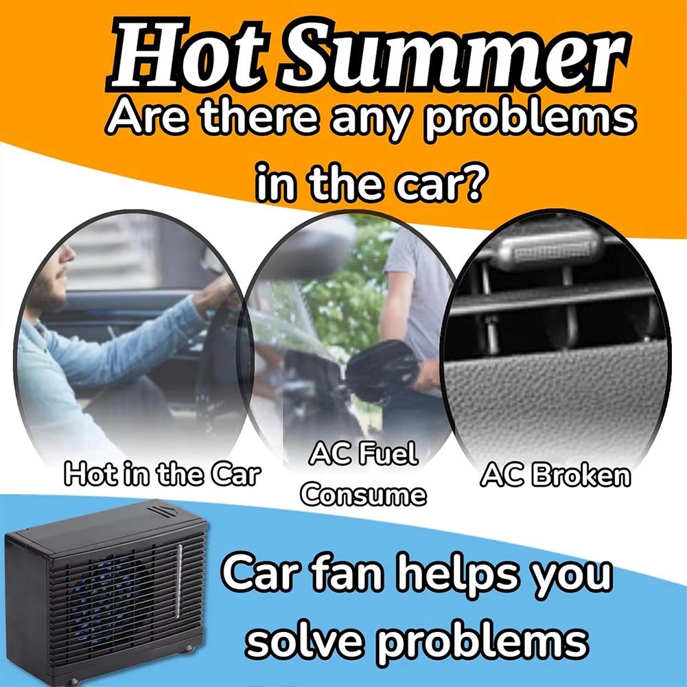 12V 60W Nastavitelný Chladič Klimatizace do Auta Větrák Chladící Voda Led Odpařovací Přenosný Mini Větrák Auto Nákladní Auto Domácí Mini Chladič Vzduchu