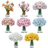 5pcs Large Petal PU Simulation Flower Soft Fake Flowering Design Tulip Artificial Flower Brownie Tulip Flower Blooming Opening