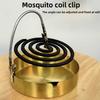 Magnetic Mosquito Coil Clamp - Tamarind & Zen-Style Dual Head Stand - Movable Crocodile Clip Base for Incense, Candles & Coils