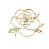 Exquisite Edelstahl Rose & Lilie Brosche - Elegantes Kleiderpin Zubehör