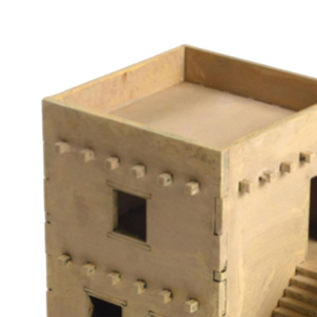 1/72 House Model Building Landscape Materials Wooden Puzzle Toys 3D Puzzles Unassembly for