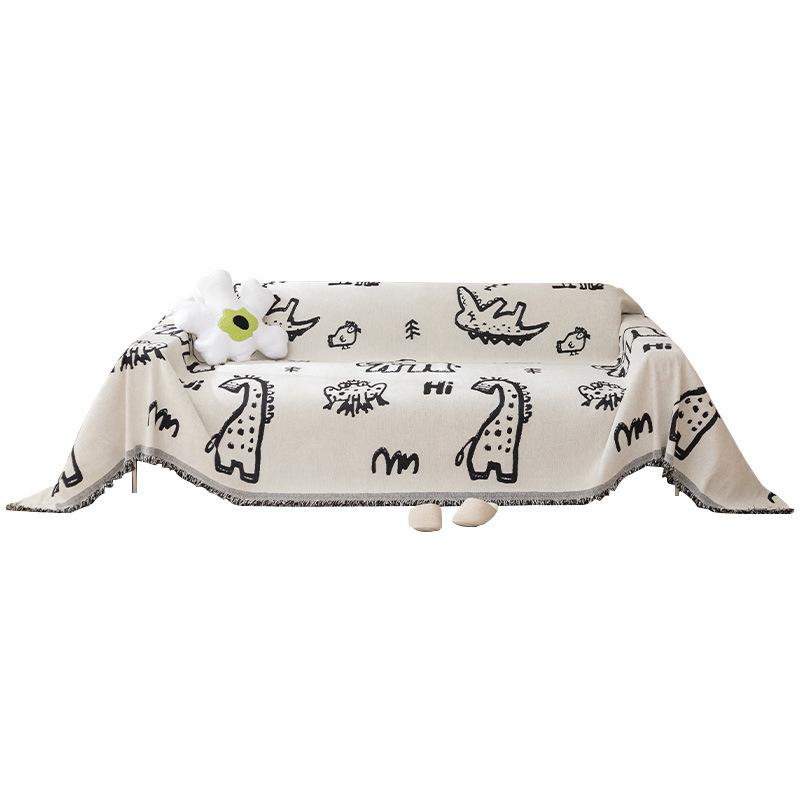Ins Simple Cartoon Sofa Towel Chenille All-Inclusive Universal Sofa Cover Cloth Four Seasons Universal Sofa Cover Sofa Cover