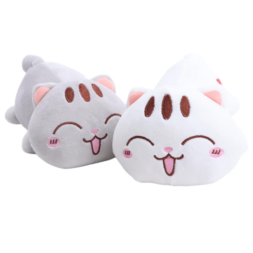 Cute Caring Cat Plush Toys Soft Kawaii Stuffed Animal Kitty Plushie Valentine'S Day Birthday Gift Comfort Companion Cozy Decor