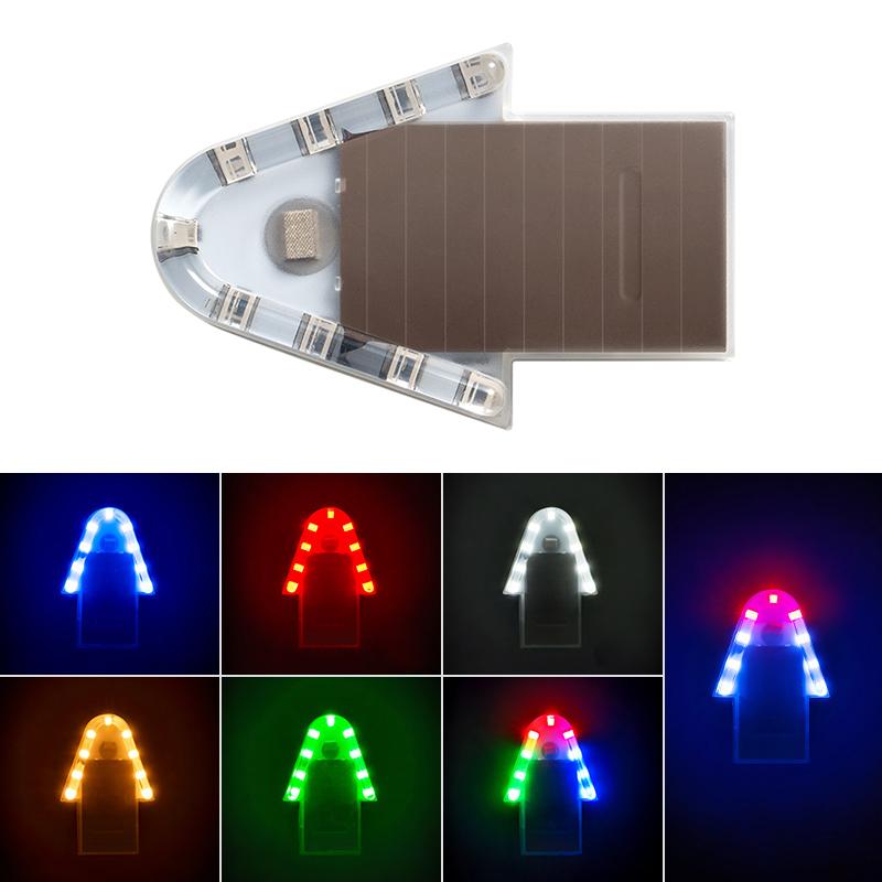 Solar Powered Wireless Anti Collision Flashing Warning Light LED Rear Taillight For Car Motorcycle Truck Night Safety