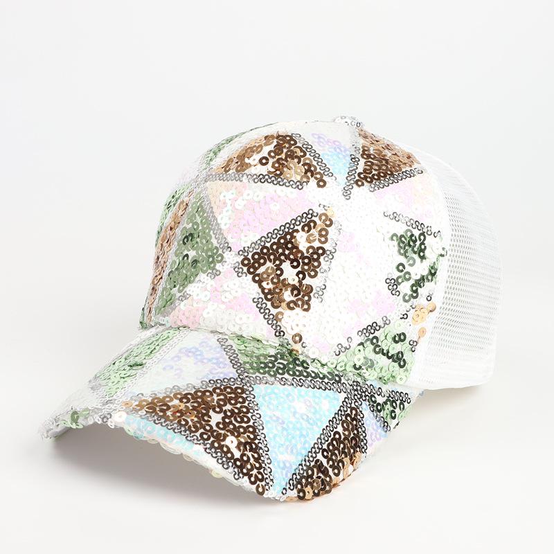 Women's Sequin Mesh Sun Protection Cap - Korean Style Outdoor Breathable Baseball Hat