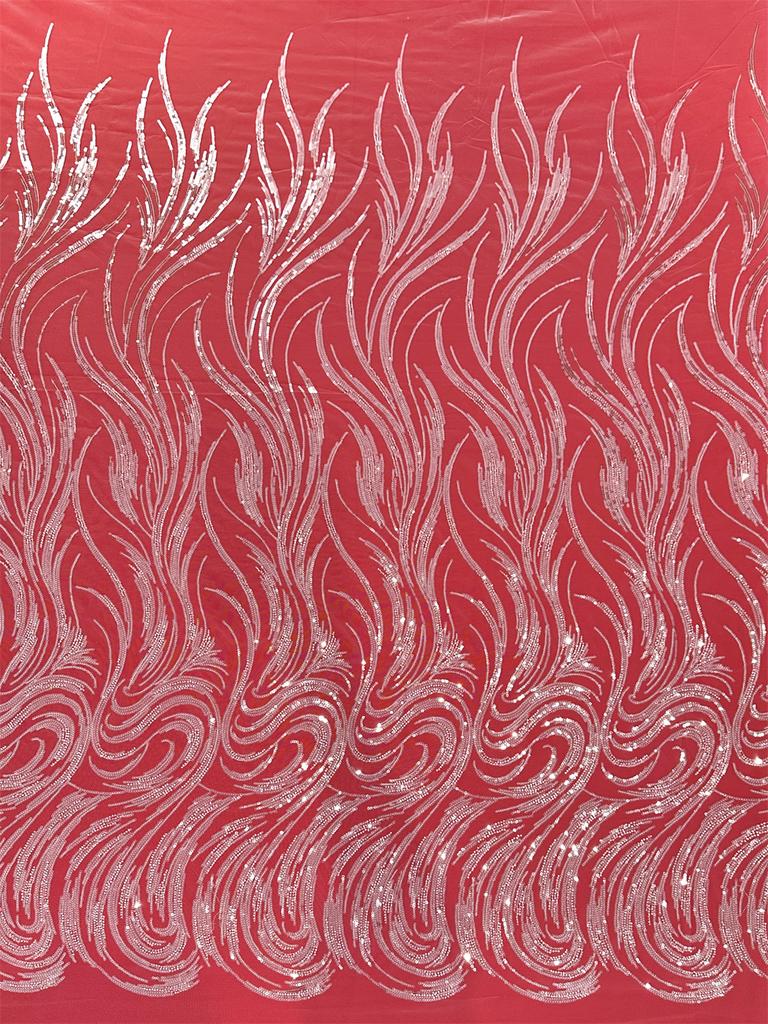 African French Beaded Lace Fabric 2025 High Quality Lace Embroidered Nigerian 3d Sequins Tulle Lace 5 Yards For Sew Party Dress