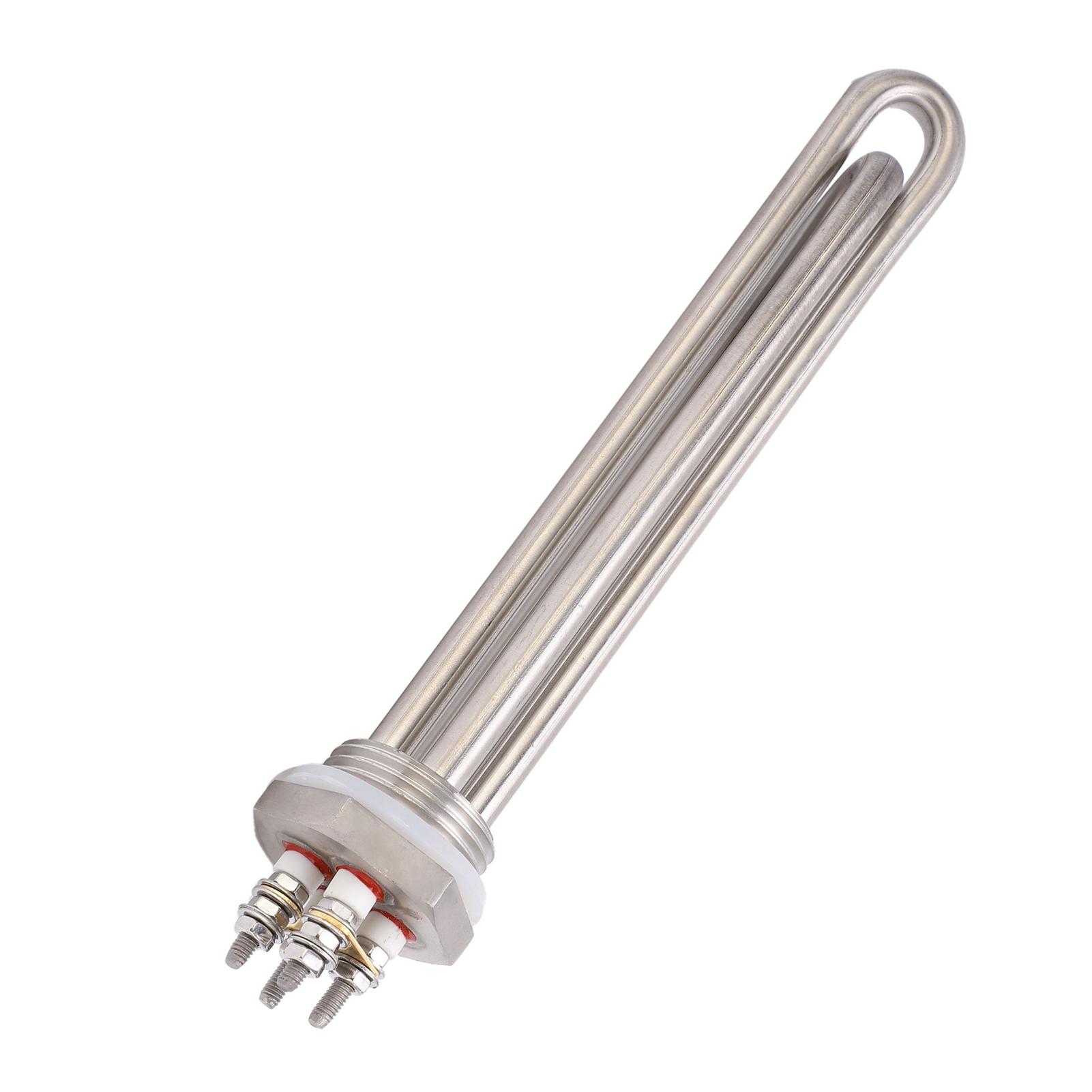 

Immersion Water Heater Stainless Steel 1 NPT Thread Portable Quick Heating Electric Tube24V 600W