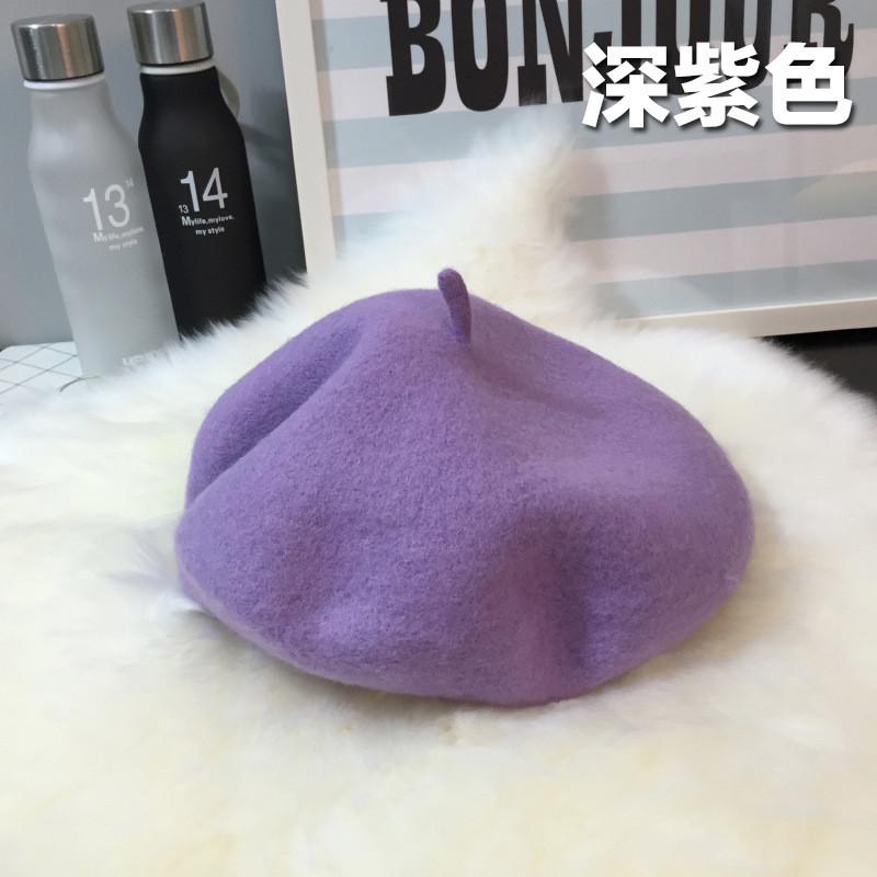 Warm Wool Soft Beret For Women Autumn Winter Fashion Trendy Hat Beret