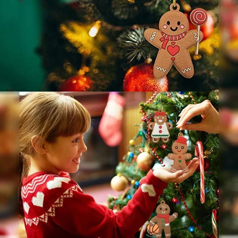 12pcs Sport Gingerbread Man Pendants Christmas Tree Hanging Ornament 2026 Xmas Noel Navidad Home Decoration New Year Gift 2026