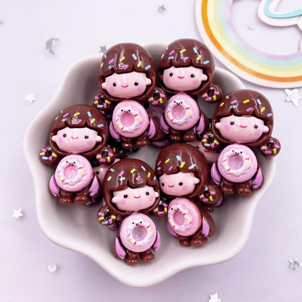 

10PCS Resin Colorful Princess Burger Donut Star Cartoon man Flat back Stone Figurines Scrapbook DIY Bow Decor Accessories Crafts