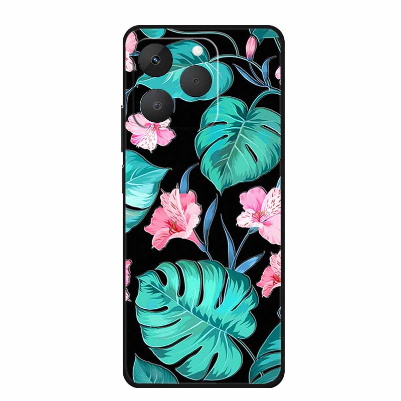 3D Emboss Case For Realme Note 70T Phone Case 70 T Coque Flowers Silicone Soft Back Cover For Realme Note 70 Narzo 80 lite Case