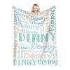 30 Colors Personalized Name Flannel Blanket For Girls Boys Letter Monochrome Customized Baby Adult Name Blanket Birthday Gift