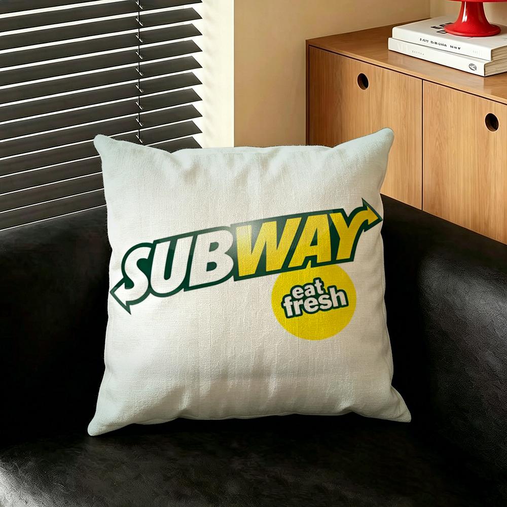 Food American restaurant SSubways Cushion Cover Creative pillowcases for interior decoration office living room home Car hot