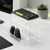Computer Peripherals Organizer 3-Tier Keyboard Display Stand, Ergonomic Tilt Acrylic Storage Organizer, Shelf Space Saving Holder for Mechanical
